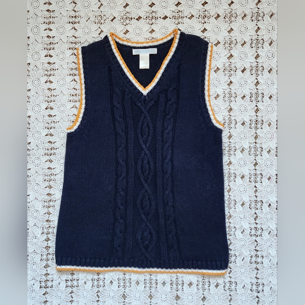 Janie & Jack vintage navy Fall sweater vest